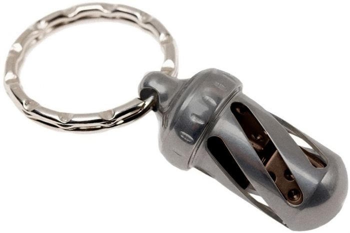 Брелок-капсула с игральными кубиками Acorn Dice Bronze Titanium, Lion Steel, Нержавеющая сталь AISI 440, бронза, L/DD TiBr